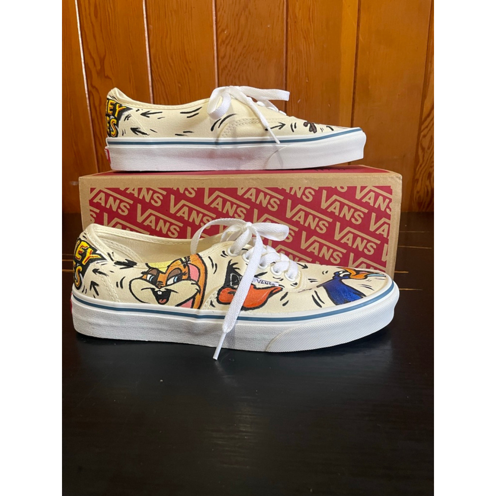 Men's Vans Looney Tunes Sneakers Size 8 Beige Blue - Picture 5 of 9